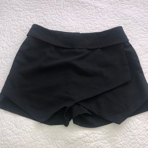 Black Asymmetrical Skort